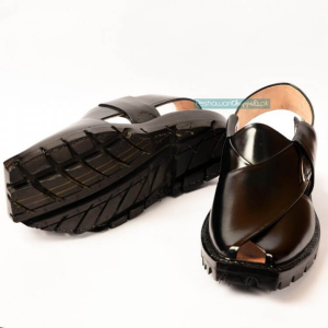 High Lustre Black Quetta Norozi Chappal - 092333