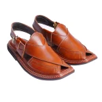 Mustard Peshawari Chappal with Triple Gear - 092116