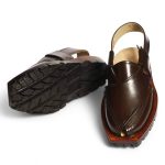 Handmade Brown Norozi Chappal with Double Tyre Sole - 09202